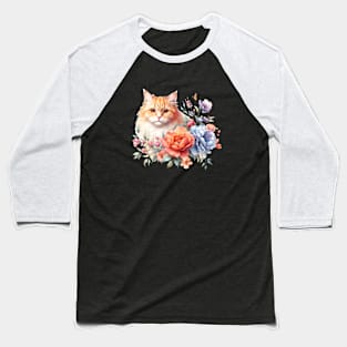 Orange cat Baseball T-Shirt